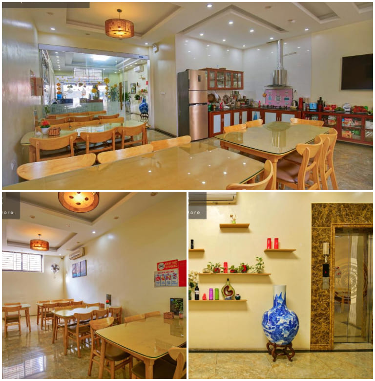 Noi Bai Boutique Hotel phục vụ bữa sáng tự chọn với menu gồm các món đặc sản địa phương.