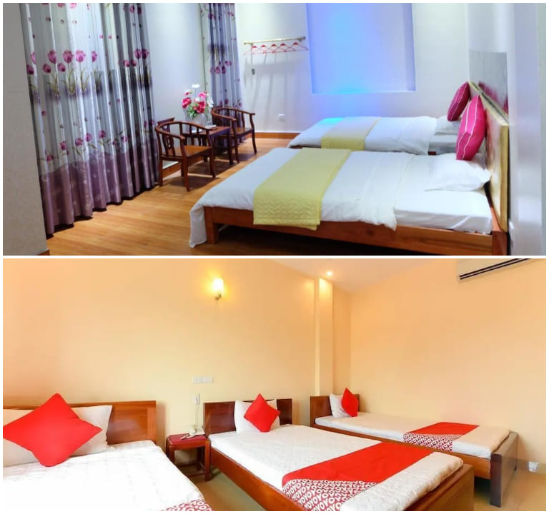 Phòng nhà nghỉ gần sân bay Nội Bài được thiết kế theo phong cách hiện đại và đơn giản,