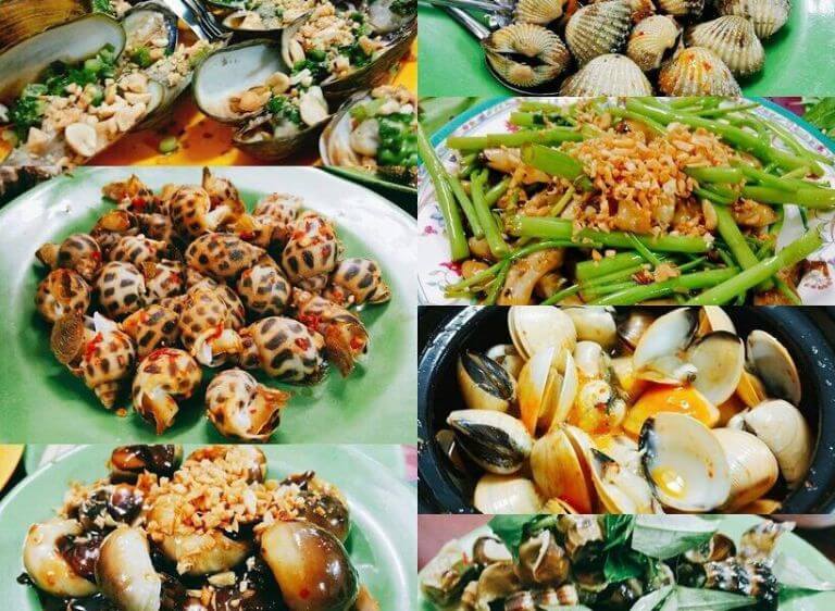 Quán ốc 30K đa dạng các món ăn khác nhau, là địa điểm mang đến sự trải nghiệm phong phú cho du khách trải nghiệm các thực phẩm tươi sống tại Đà Nẵng