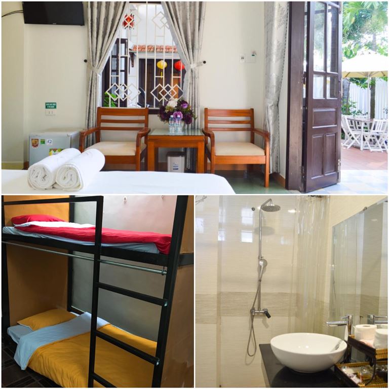 Phòng nghỉ tại Halo Homestay Đà Nẵng tuy được thiết kế tối giản nhưng rất đầy đủ tiện nghi. 