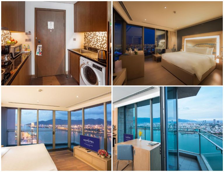 Phòng ngủ của khách sạn Novotel Đà Nẵng đa dạng với diện tích lớn được trang bị đầy đủ tiện ích mang đến cho mọi người không gian nghỉ ngơi tốt nhất 
