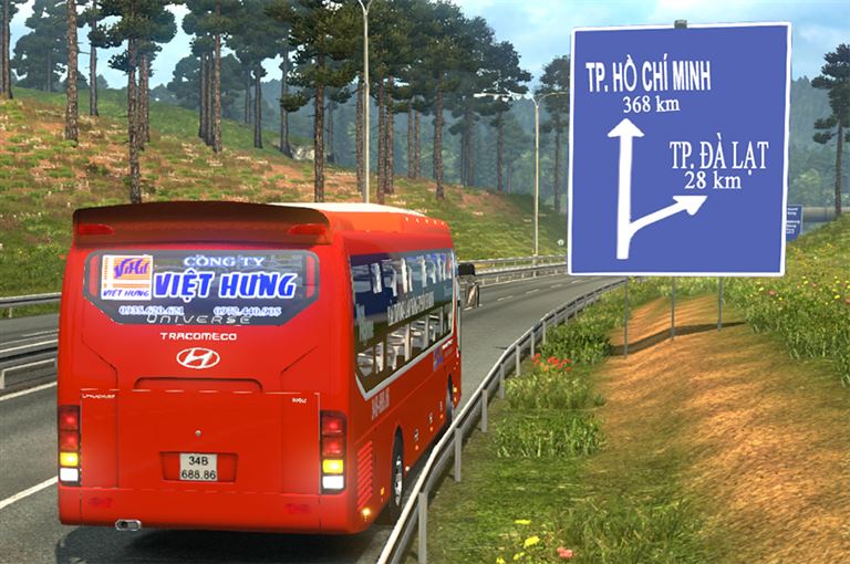 Việt Hưng chỉ mất 13 tiếng để di chuyển từ Đà Nẵng tới Lâm Đồng, ngắn hơn từ 1 - 2 tiếng so với các hãng xe khác. 