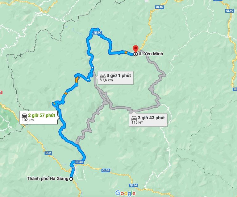 Du khách chỉ cần đi theo con đường quốc lộ 4C là sẽ tới huyện Yên Minh để đi tham quan và khám phá cảnh đẹp