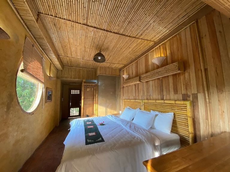 Dao Lodge homestay tạo cảm giác gần gũi, mộc mạc, giản dị bởi thiết kế dân dã của người dân tộc Dao
