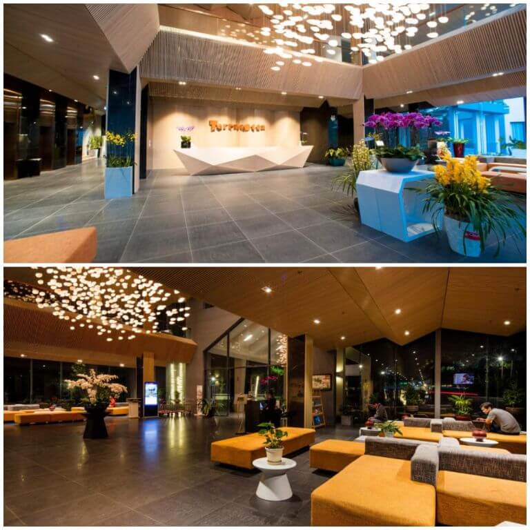 Không gian rộng lớn tại sảnh của Terracotta Hotel & Resort Dalat để phục vụ bữa ăn cho quý khách khi lưu trú 