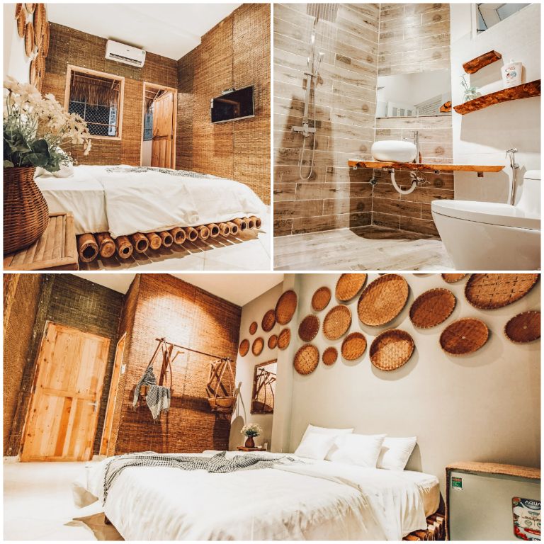 Bamboo Room toát lên vẻ đẹp của truyền thống Việt Nam với nội thất và đồ trang trí làm từ tre, nứa cực kì sáng tạo. (Nguồn: Internet)