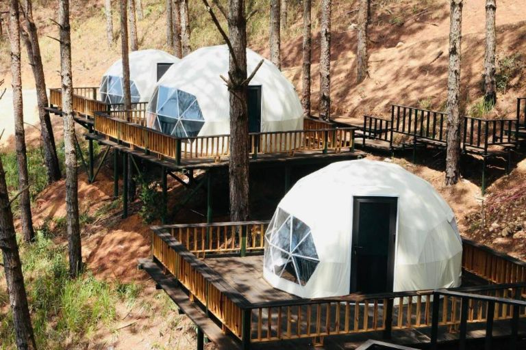 Lavender Glamping and Resorts Đà Lạt sẽ mang đến cho khách lưu trú những căn phòng nghỉ nằm giữa đồi thông hoang vắng. (Nguồn: Internet)