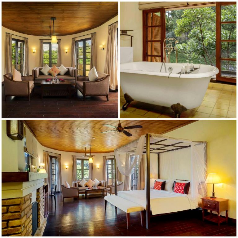 Villa mang đến không gian sống thanh lịch, sang trọng với nội thất gỗ cao cấp và thiết kế cửa sổ khung cổ điển. (Nguồn: Internet)