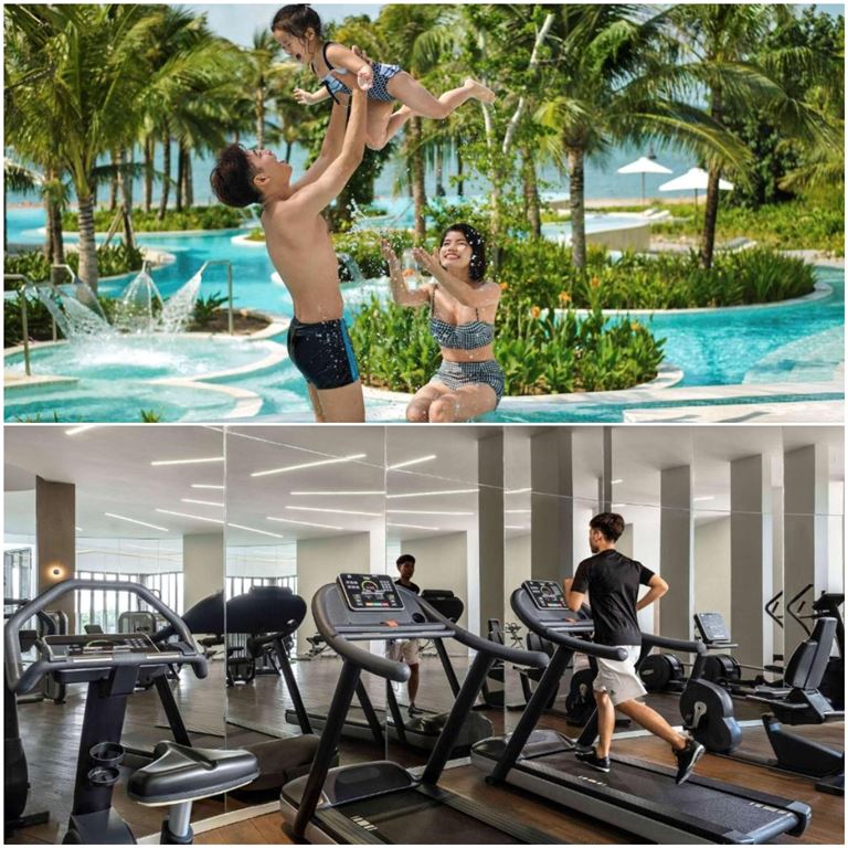 Villa biệt thự Phú Quốc này cung cấp đa dạng các loại tiện ích giải trí và chăm sóc sức khỏe như hồ bơi, phòng gym và spa. 