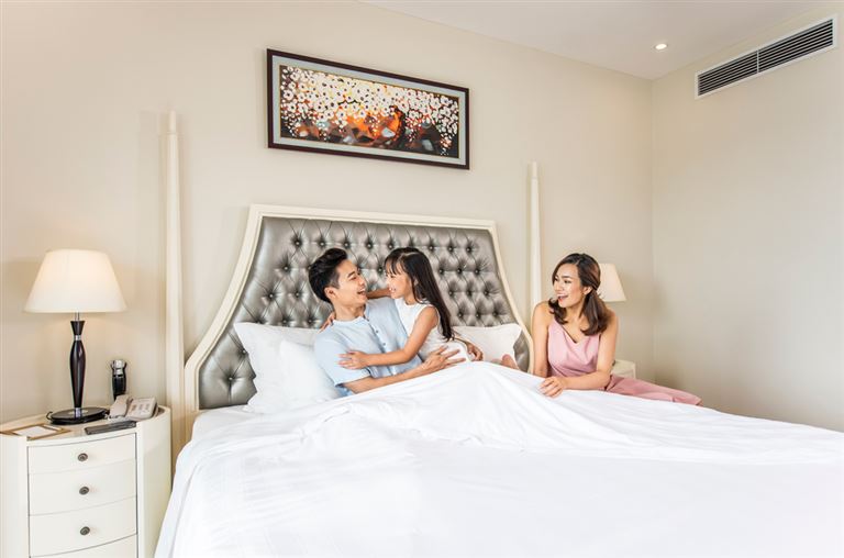 Biệt thự 3 phòng ngủ là hạng phòng yêu thích của các gia đình và các nhóm bạn, sức chứa tối đa 6 người. 