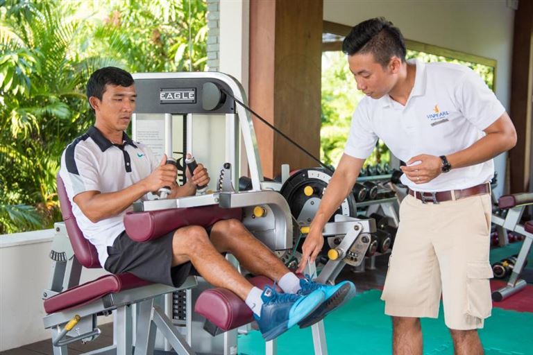 Du khách đừng quên bỏ lỡ cơ hội rèn luyện sức khỏe tại phòng thể hình cao cấp tại Vinpearl Resort & Spa Phú Quốc. 