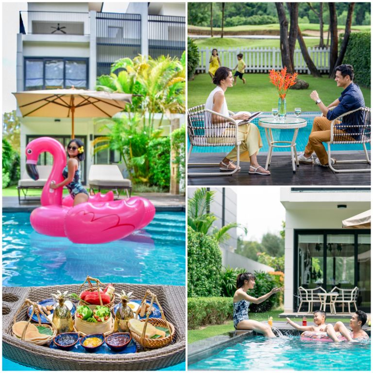 Phân hạng phòng cuối cùng được Homestay Laguna Park Lăng Cô cung cấp là Villa 3 phòng ngủ có bể bơi.