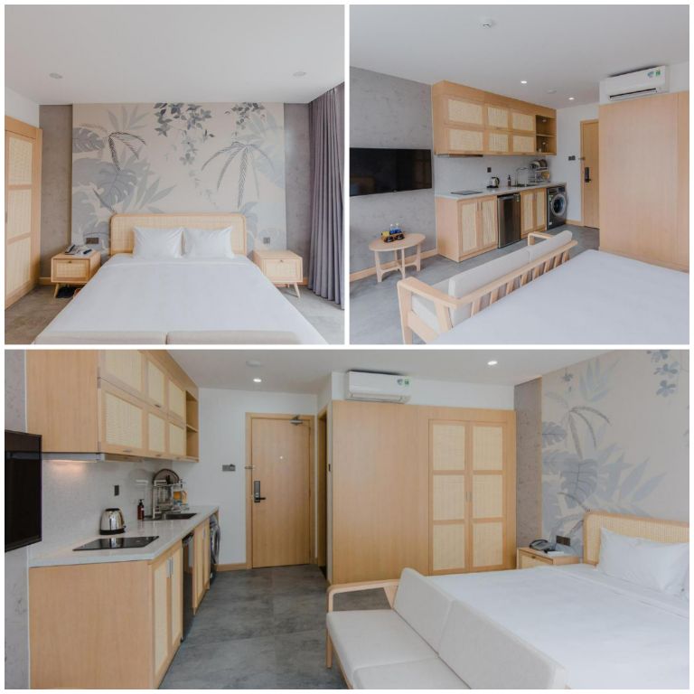 Một phòng ngủ khác mang phong cách Nhật nhưng được decor theo cách riêng, mang đến nhiều sự lựa chọn cho khách. (Nguồn: Internet)