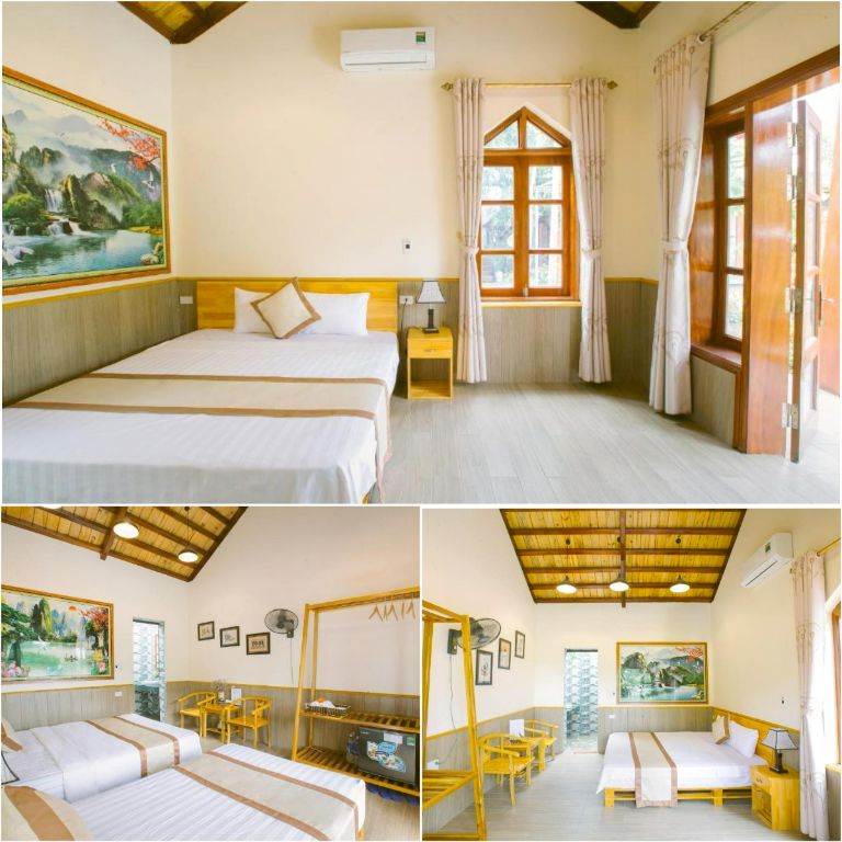 Phòng nghỉ tại homestay gần Hang Múa Ninh Bình được thiết kế rộng rãi và tràn ngập ánh sáng tự nhiên.