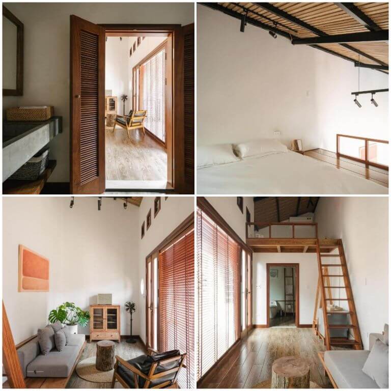 Khu vực nghỉ ngơi thiết kế nội thất bằng gỗ tạo sự giản dị, mộc mạc (Nguồn: Facebook)
