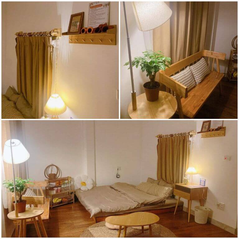 Mỗi góc trong phòng ngủ đều tạo nên nét đẹp riêng cho Min home (Nguồn: Facebook)