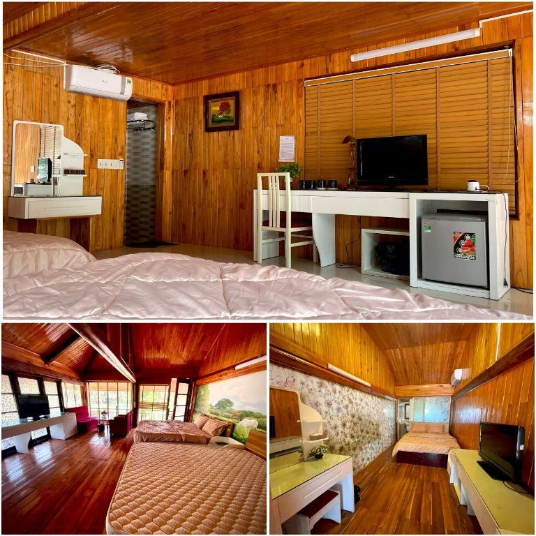 Homestay Friendly có 02 khu vực phòng nghỉ khác nhau với phòng trong căn nhà sàn gỗ truyền thống phòng bungalow mới hiện đại.