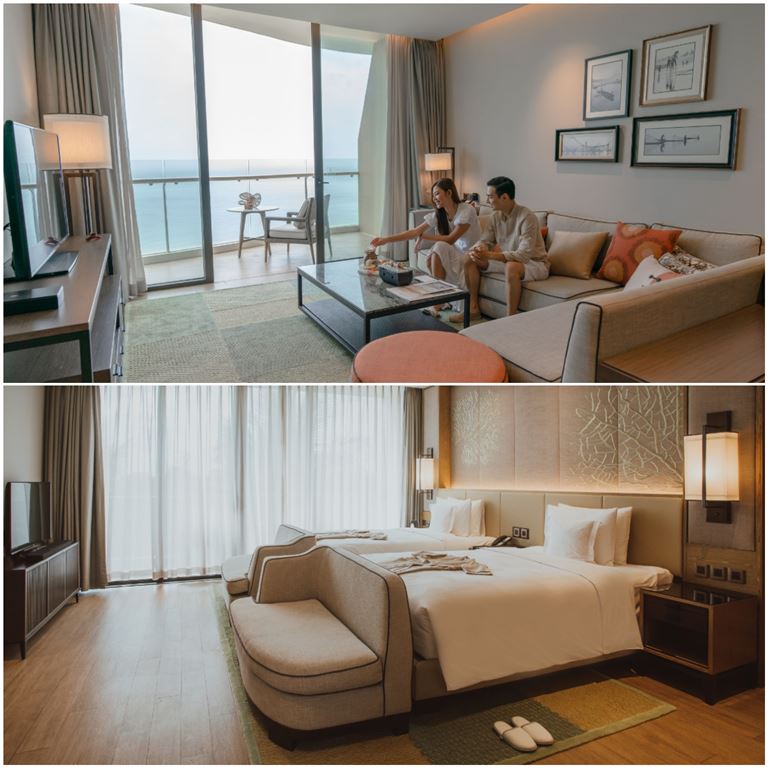 Phòng nghỉ tại Resort InterContinental Phú Quốc hứa hẹn sẽ đem đến cho bạn không gian sống sang trọng, tiện nghi có một không hai. 