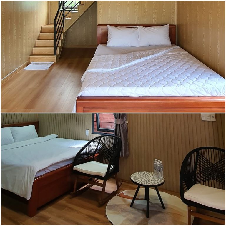 Chiêm ngưỡng phòng nghỉ hiện đại, được thiết kế theo phong cách độc đáo tại homestay Bảo Lộc - Quinn's Homestay. 