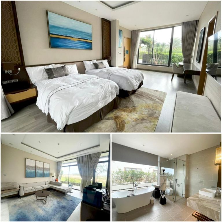 Tất cả phòng ngủ tại Residence Inn Villa Cam Ranh đều có thiết kế với diện tích rộng rãi trên 40m2.
