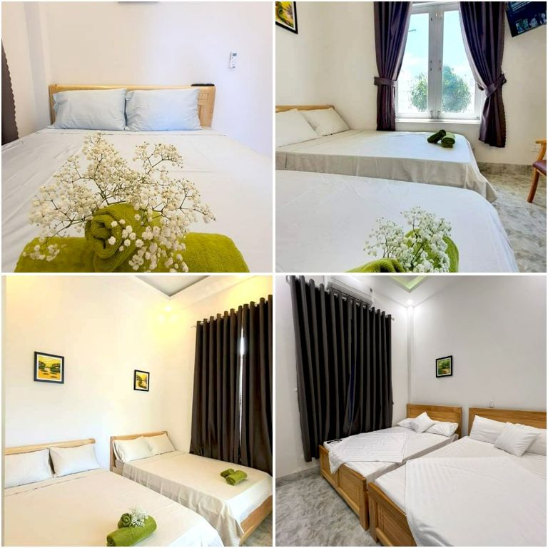Homestay Sao Biển có các hạng phòng giường đôi và giường đơn tại Bungalow và căn villa sân vườn.