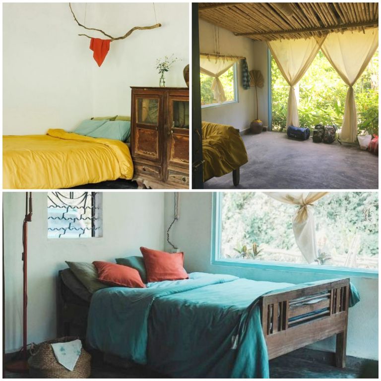 Phòng ngủ được trang trí vô cùng đơn giản, vintage, mang đến không gian vô cùng chill và thư thái. (Nguồn: Facebook.com)
