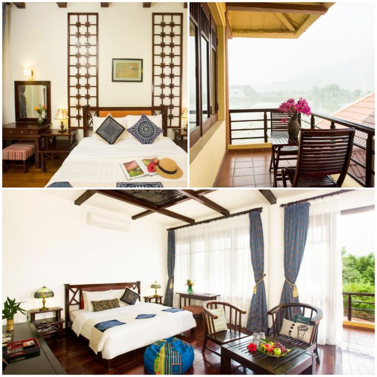 Homestay Mai Châu Lodge có phòng thiết kế theo kiến trúc Việt Nam xưa bình dị (nguồn: booking.com)