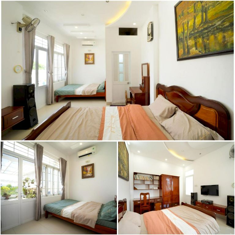 Nhà Đầy Nắng homestay Nha Trang có đa dạng các loại phòng phục vụ các nhóm khách lưu trú từ 02 dến 04 người.