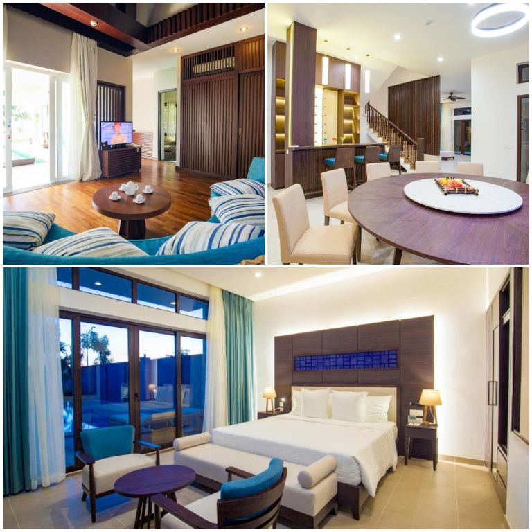 Phòng nghỉ tại Mercury Phú Quốc có thiết kế ấn tượng với nội thất gỗ cao cấp (nguồn: facebook.com)