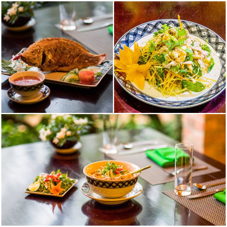 Các món ăn tại nhà hàng Hue Ecolodge không chỉ tươi ngon mà còn được trang trí cực kì tỉ mỉ đẹp mắt (nguồn: facebook.com)
