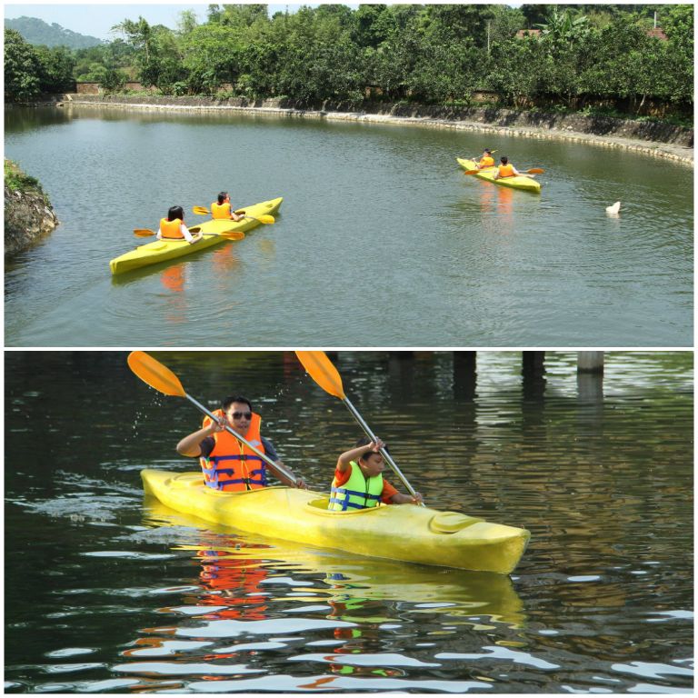 Hoạt động chèo thuyền Kayak được du khách rất ưa thích. 