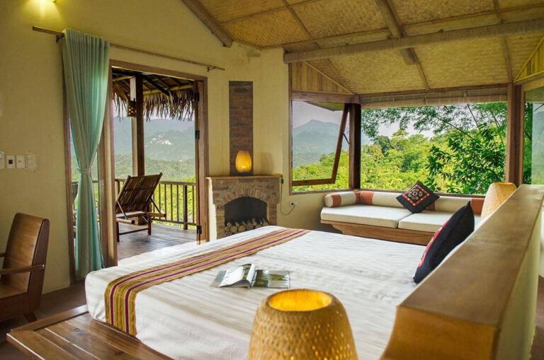 Phòng nghỉ Suite Villa là hạng phòng cao cấp nhất tại Pù Luông Eco Garden được du khách dành sự ưu tiên