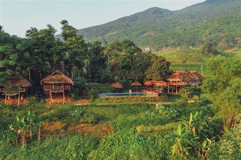 Homestay Pù Luông Ecolodge là một trong những địa điểm nghỉ dưỡng hoà hợp với thiên nhiên không thể bỏ lỡ khi tới Thanh Hoá. 