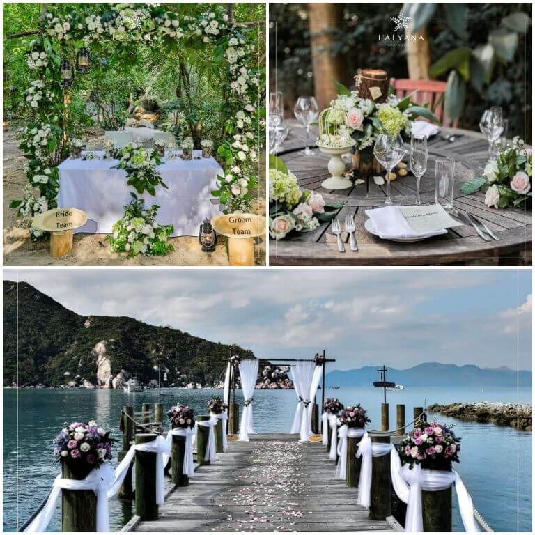 Không gian tiệc cưới lãng mạn, ngọt ngào sẽ khiến cho du khách có những kỷ niệm đáng nhớ. (nguồn: facebook.com)