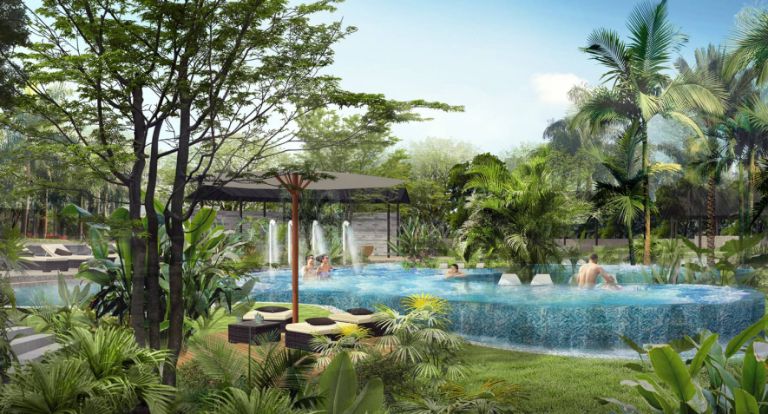 Tuy mỗi căn hộ Coastar Resort Hồ Tràm đều có hổ bơi riêng rộng 50 mét vuông nhưng hồ bơi chung rộng tới 1000m2 sẽ mang đến cho du khách những trải nghiệm tốt nhất. (nguồn: www.facebook.com)
