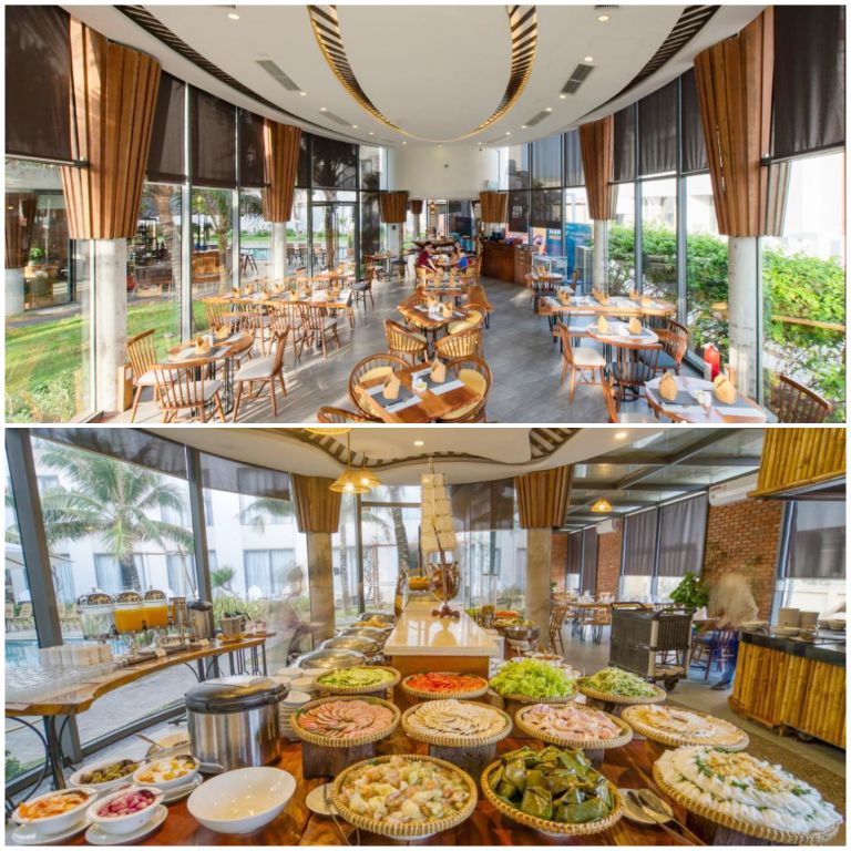 Sala Tuy Hoa Beach Resort sở hữu nhà hàng buffet có thiết kế mở cực chill (nguồn: booking.com)