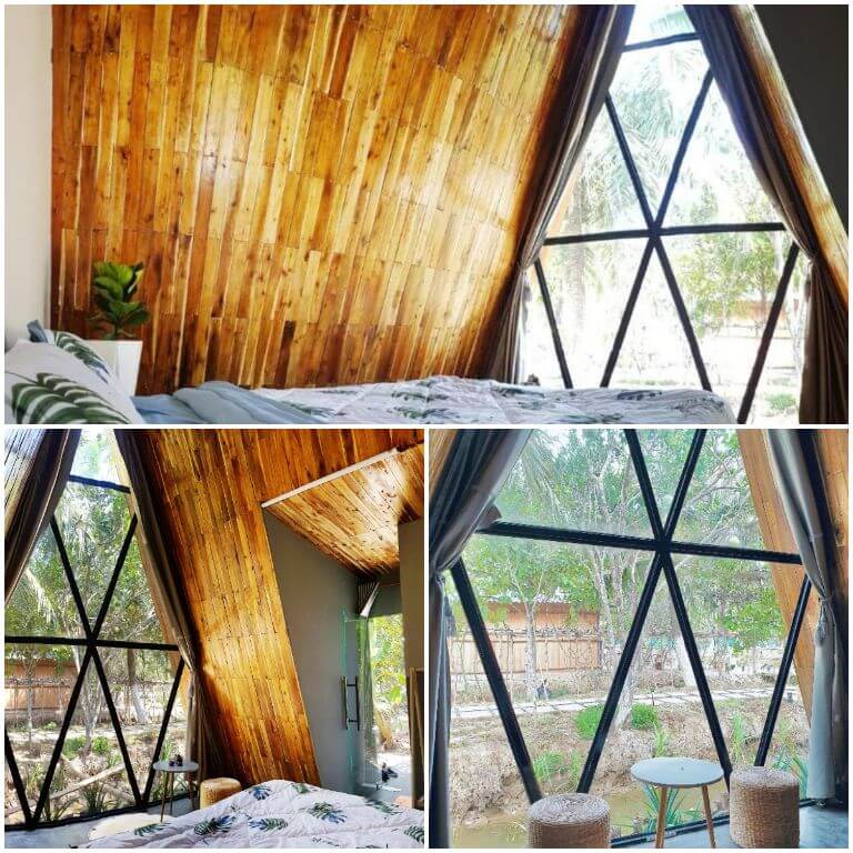 Acacia Wood Cabin sử dụng gỗ tràm làm nguyên liệu xây dựng, vừa đảm bảo tính thẩm mỹ vừa đảm bảo yếu tố bền lâu. (nguồn: airbnb.com)