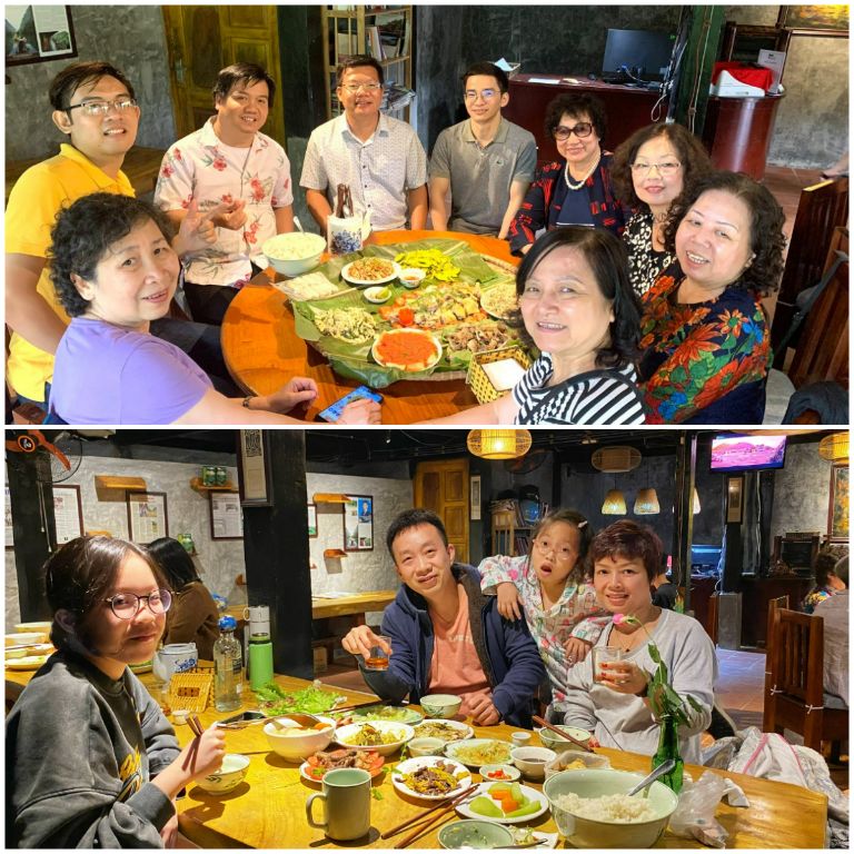 Nhà hàng của Mr Linh's Homestay cung cấp rất nhiều món ăn địa phương đặc trưng của người dân tộc Tày