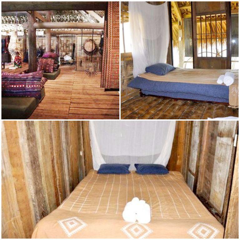 Phòng nghỉ Homestay H'mong Mountain Retreat mang kiến trúc cổ điển với tông gỗ ấm (nguồn: facebook.com)