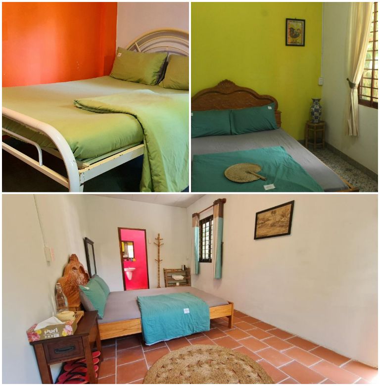 Phòng nghỉ tại homestay được thiết kế với các gam màu nổi, tạo không gian trẻ trung, đầy sức sống. (nguồn: booking.com)