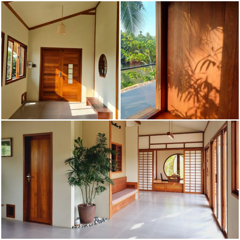Homestay mang phong cách Nhật Bản, sử dụng gỗ và kính làm vật liệu chính đem đến thân thiện, thoáng mát. (nguồn: facebook.com)