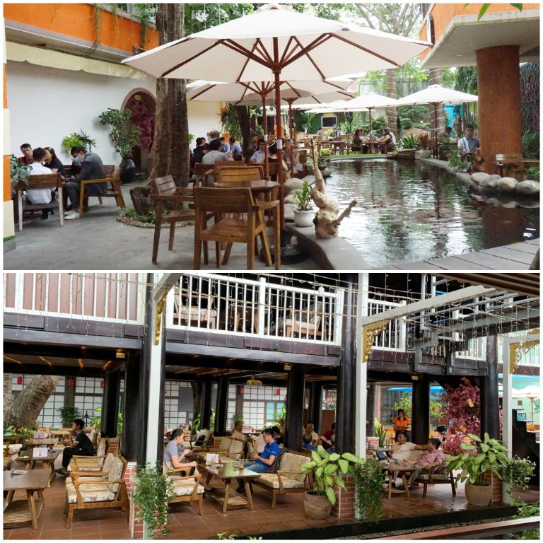 Cafe sân vườn Vạn Huệ Garden được nhiều du khách yêu thích bởi không gian xanh cực chill (nguồn: facebook.com)