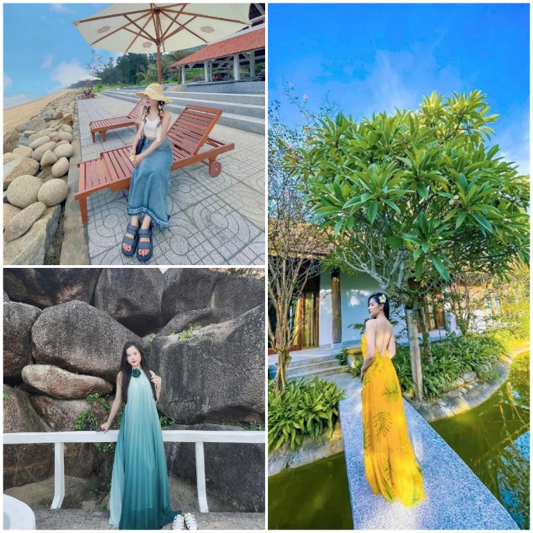 Tọa lạc tại vị trí đắc địa, vừa có núi vừa có biển, Quỳnh Viên Resort đem đến vô vàn các góc check-in sống ảo cực chất cho khách lưu trú. (Nguồn: Internet)