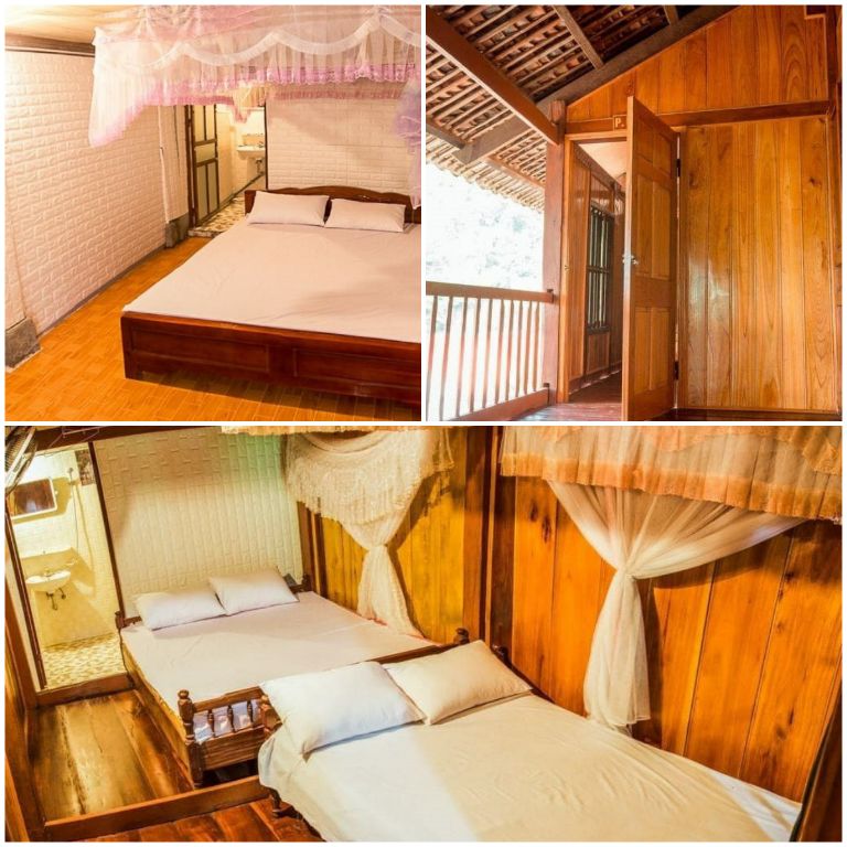 Các phòng ngủ được thiết kế và xây dựng toàn bộ bằng gỗ mang đến cho bạn chỗ ngủ ấm áp