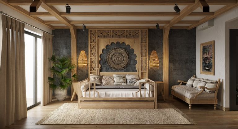 LH Homestay nổi bật với thiết kế tân cổ điển cùng nội thất chủ yếu bằng gỗ (nguồn: facebook.com)