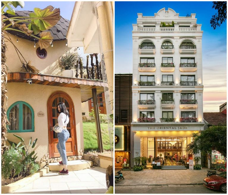 Sự khác biệt giữa homestay (bên trái) và khách sạn (bên phải). (Nguồn: Internet)