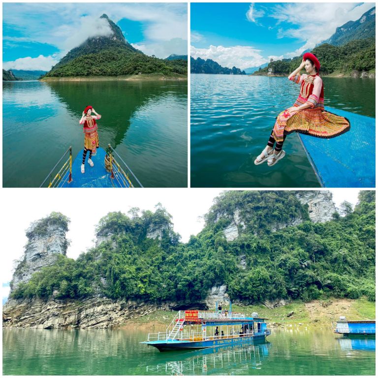 Du khách không nên bỏ lỡ hoạt động khám phá hồ thủy điện Lâm Bình, nơi được ví như "Hạ Long cạn giữa đại ngàn". (Nguồn: Internet)
