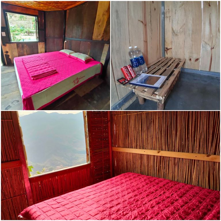 Phòng nghỉ tại Indigenous Homestay 1 có không gian rộng, ban công thoáng đãng và đầy đủ tiện nghi.