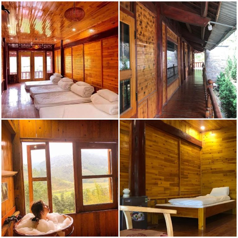 Không gian phòng nghỉ Sapanapro Homestay Ta Phin có thiết kế cửa sổ lớn cực thoáng (nguồn: facebook.com)