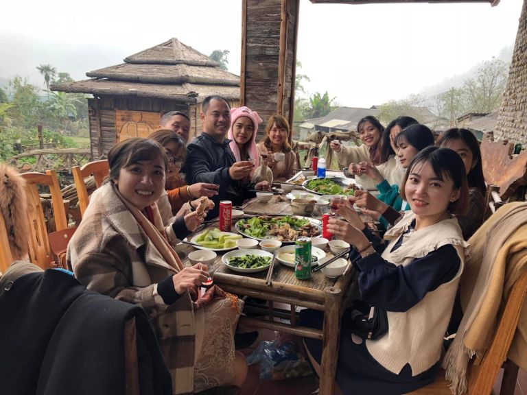 Homestay Sapa Heavenly phục vụ du khách những bữa ăn thơm ngon từ nguyên liệu sạch địa phương (nguồn: facebook.com)